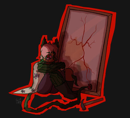 Full body with a simple background